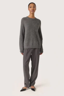 Tuesday Raglan Pullover LS - Dark Gull Gray