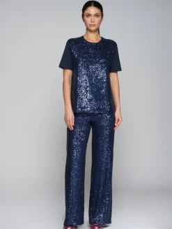 Venus Pants - Navy Sequin