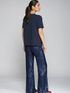 Venus Pants - Navy Sequin