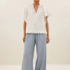 Vina Lurex Blouse - Silver