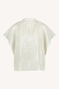 Vina Lurex Blouse - Silver