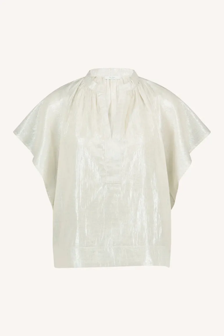 Vina Lurex Blouse - Silver