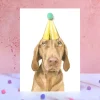 Vizsla Pompom Card