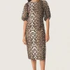 Xala Midi Dress - Leopard Pattern