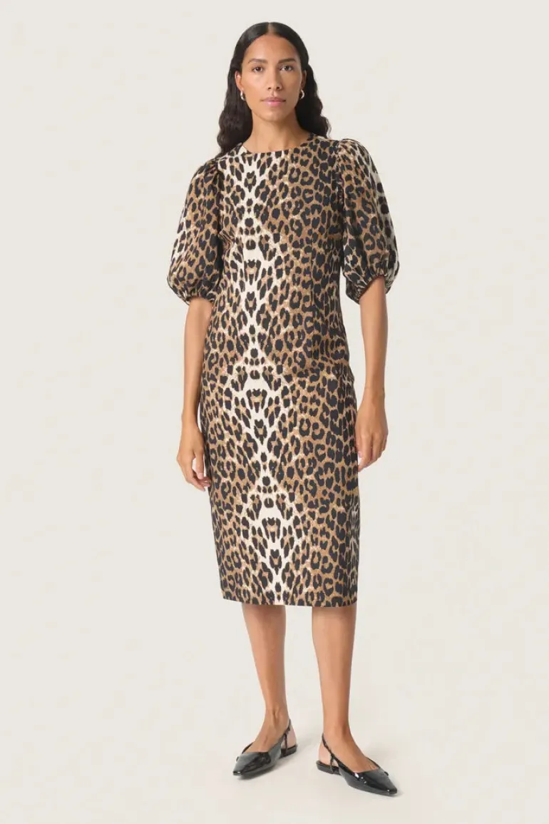 Xala Midi Dress - Leopard Pattern