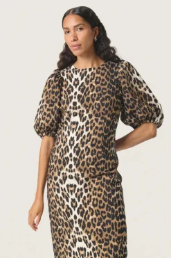 Xala Midi Dress - Leopard Pattern