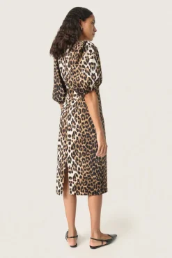Xala Midi Dress - Leopard Pattern
