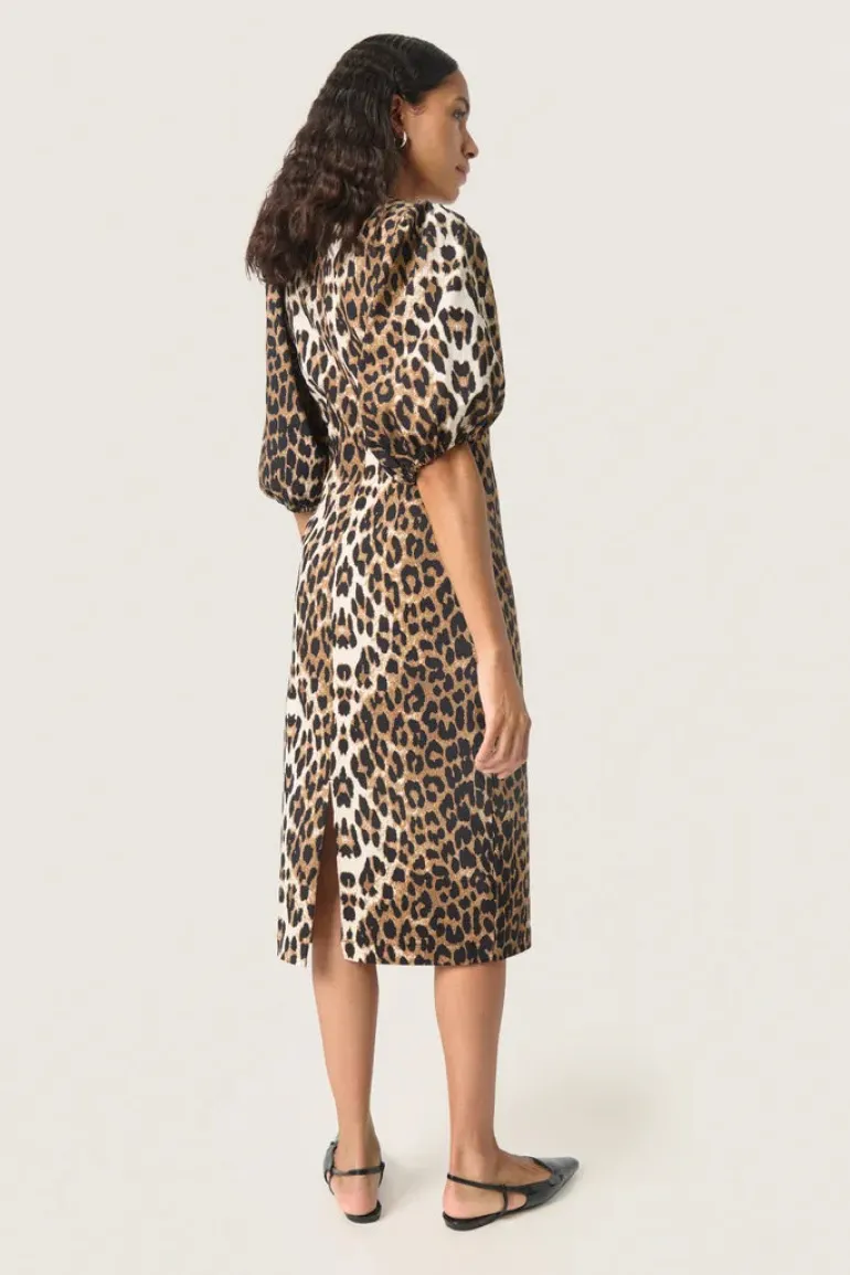 Xala Midi Dress - Leopard Pattern
