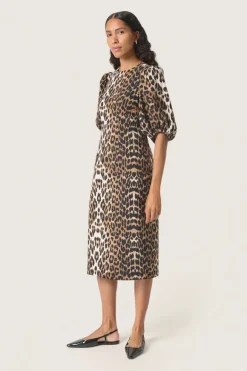 Xala Midi Dress - Leopard Pattern