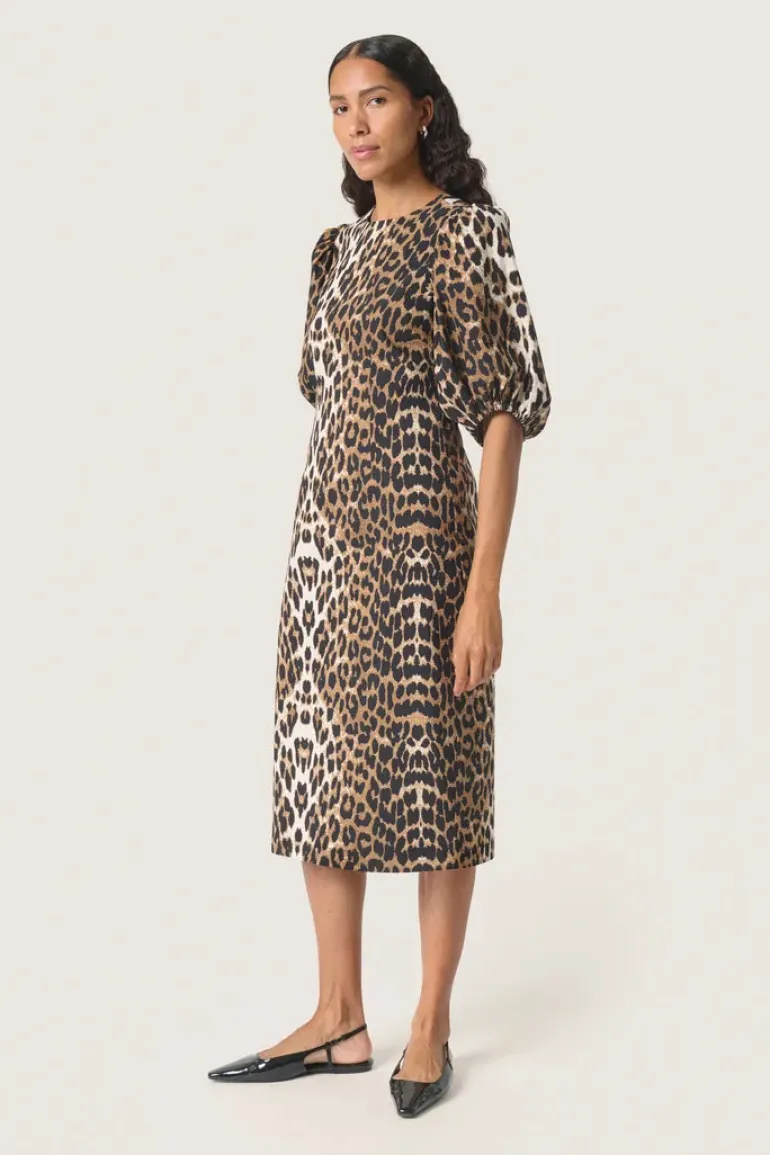 Xala Midi Dress - Leopard Pattern