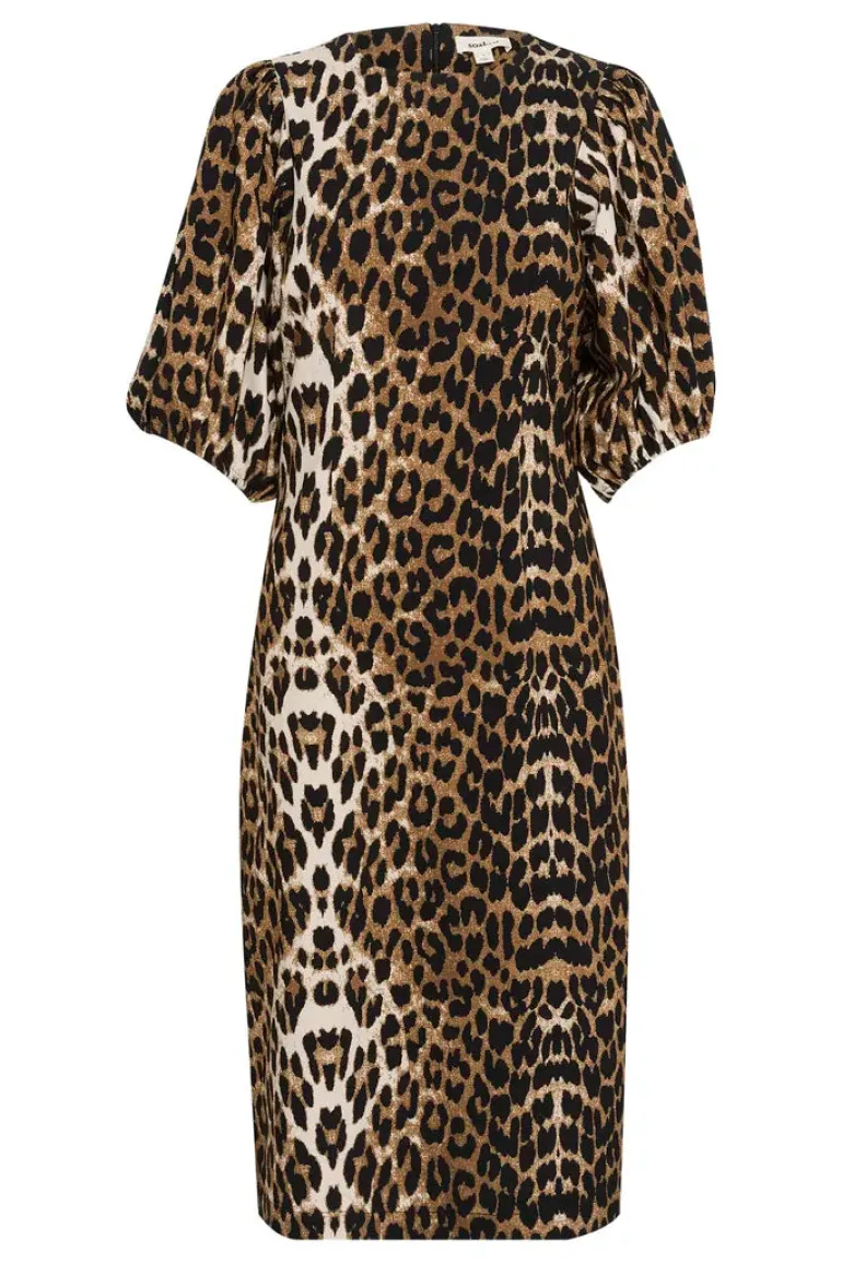 Xala Midi Dress - Leopard Pattern
