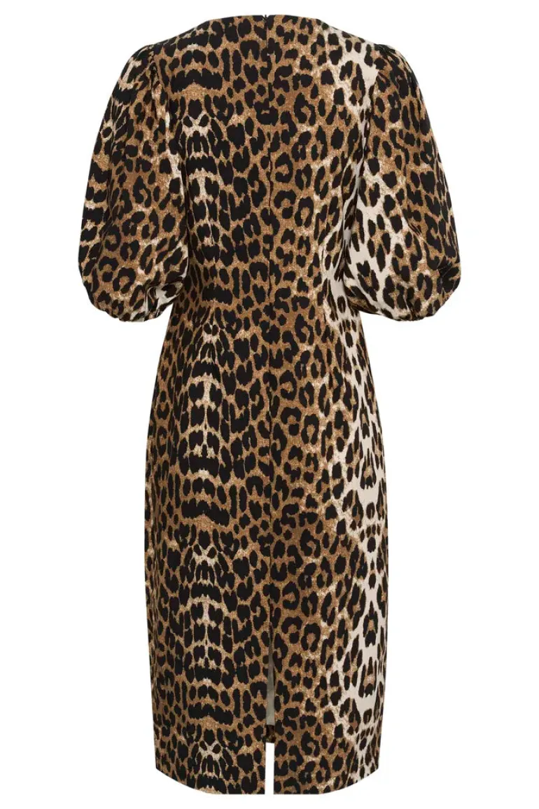 Xala Midi Dress - Leopard Pattern