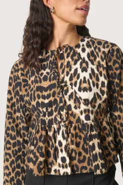 Xala Shirt Blouse LS - Leopard Pattern