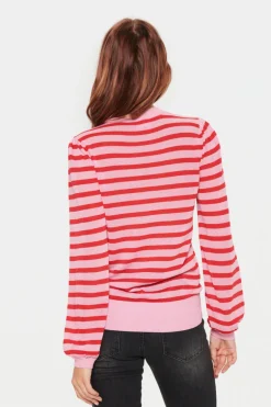 Xau LS Shimmer Pullover - Pink Frosting
