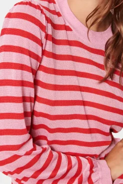 Xau LS Shimmer Pullover - Pink Frosting
