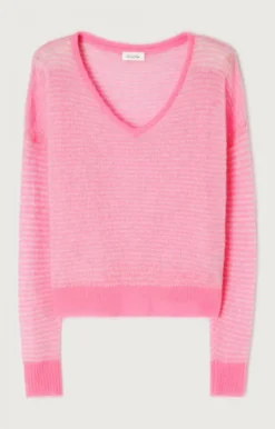 Zakday V-Neck Jumper - Rayures Gris