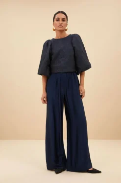 Zasu Jacquard Blouse - Midnight