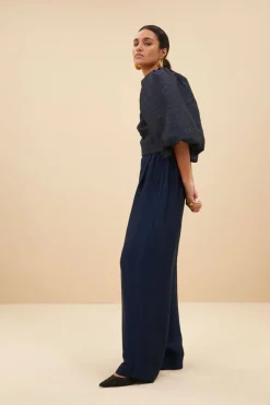 Zasu Jacquard Blouse - Midnight