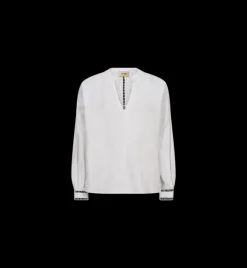 Zeina Linen Blouse - White