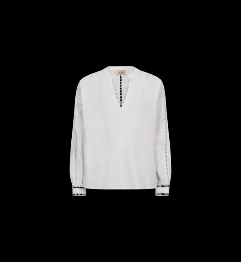 Zeina Linen Blouse - White