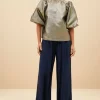 Zita Gold Blouse - Gold