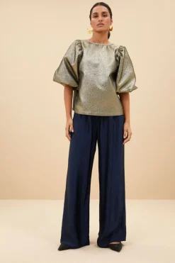 Zita Gold Blouse - Gold
