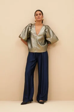 Zita Gold Blouse - Gold