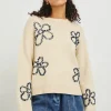 Zoey Jumper - Ivory Navy Daises